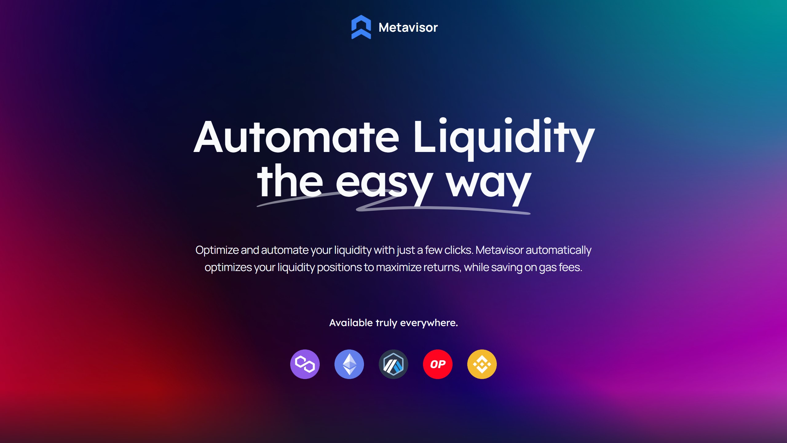 Metavisor — Liquidity Management, Automation & Optimization